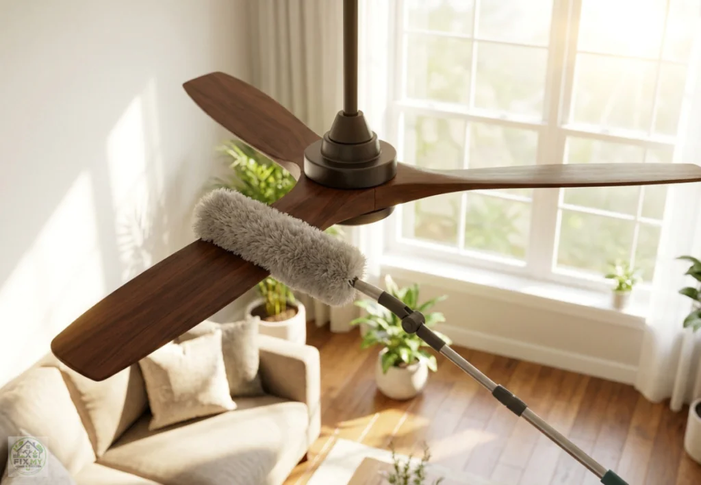 How to Clean Ceiling Fans Without Making a Mess